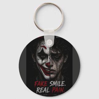 “Fake Smile, Real Pain: The Truth Behind Man Keychain