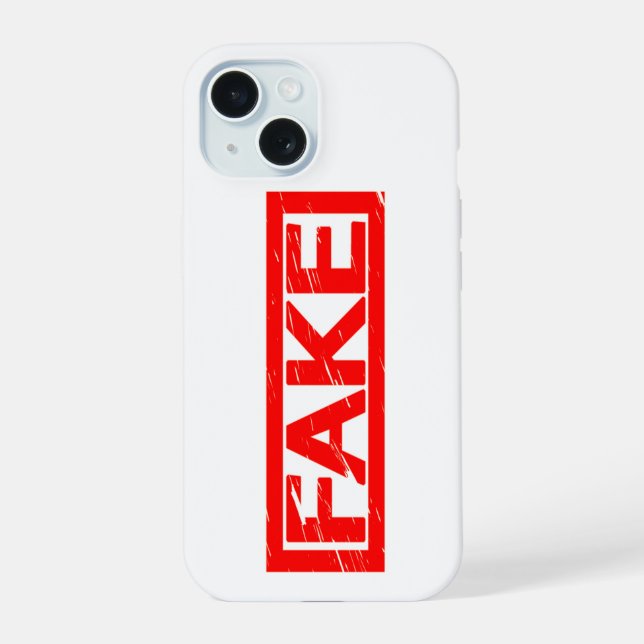 Fake Stamp iPhone 15 Case (Back)