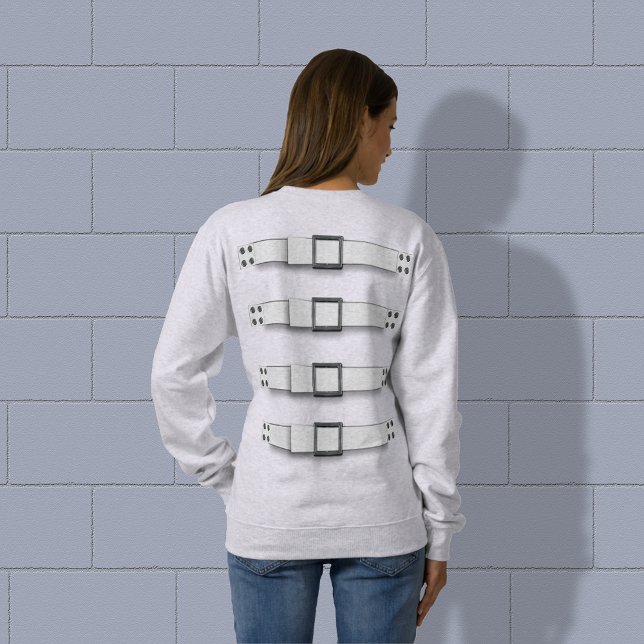 Fake Straitjacket Insane Asylum Halloween Costume Sweatshirt (Creator Uploaded)