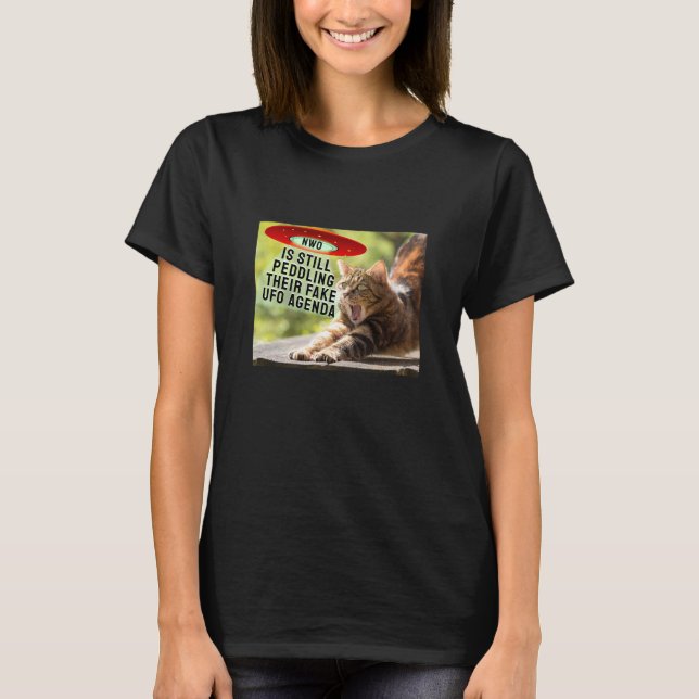 Fake UFO Agenda (dark) T-Shirt (Front)
