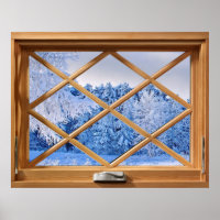 Fake  Window Illusion - Fresh Snow Scene