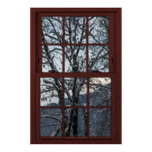 Fake Window - Illusion - Winter Woods View 2 of 2
