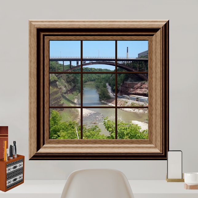 Fake Window Poster River Bridge Relaxing (Creator Uploaded)