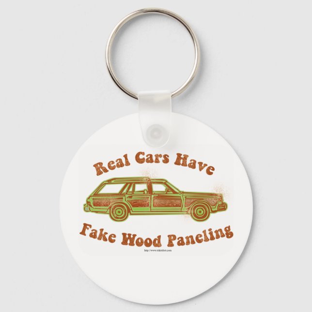 Fake Wood Panelling Keychain (Front)