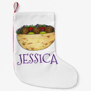 Falafel Pita Sandwich Mediterranean Cuisine Foodie Small Christmas Stocking