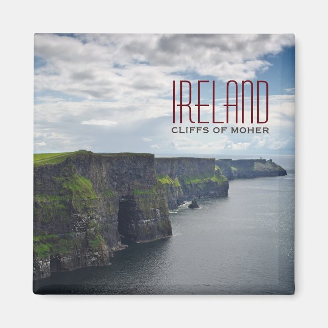 Falaises de Moher en Irlande aimant texte (Devant)
