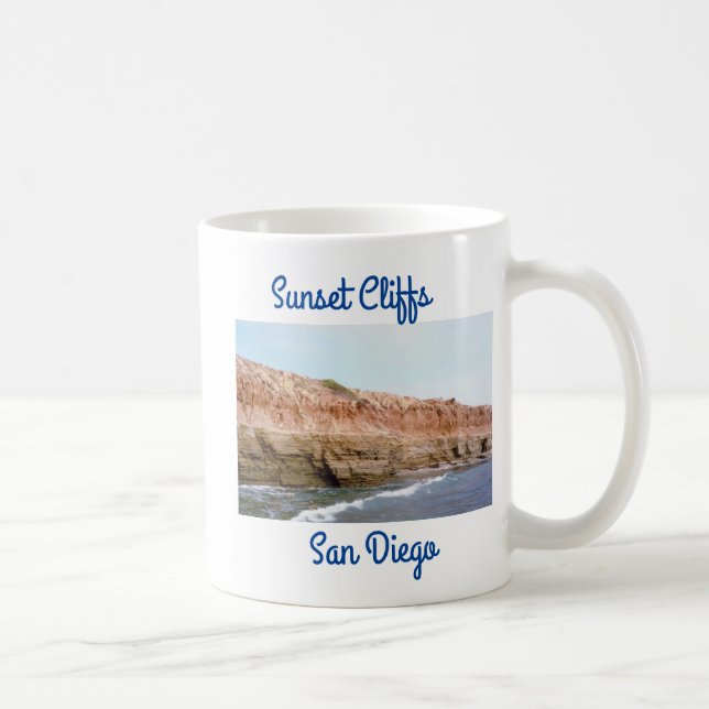 Falaises du coucher de soleil San Diego Mug (Droite)