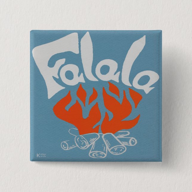 FaLaLa 2 Inch Square Button (Front)