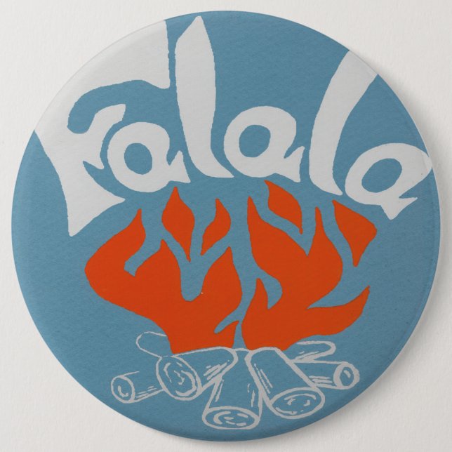 FaLaLa 6 Inch Round Button (Front)