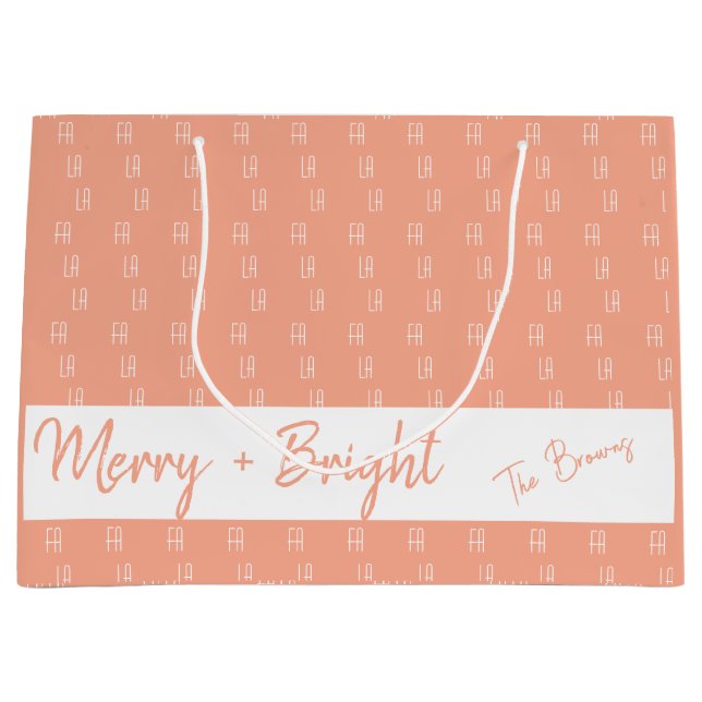 Falala rose avec nom personnalisé Sac cadeau (Devant)