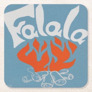 FaLaLa Square Paper Coaster