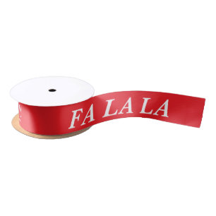 FALALA STYLISH MODERN MERRY CHRISTMAS RED COLOUR SATIN RIBBON