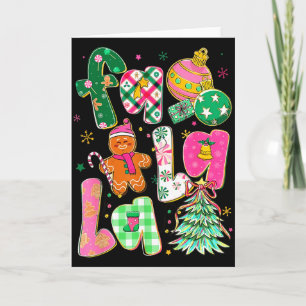Falala Sublimation Gingerbread Preppy Christmas Co Card