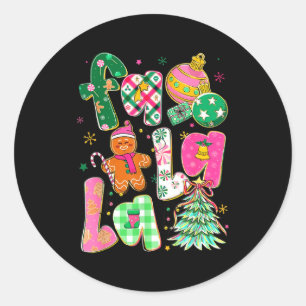 Falala Sublimation Gingerbread Preppy Christmas Co Classic Round Sticker