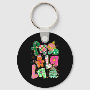 Falala Sublimation Gingerbread Preppy Christmas Co Keychain