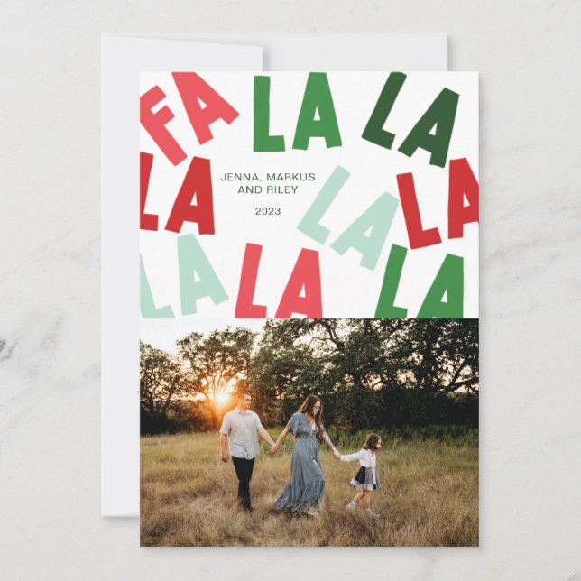 FaLaLaLa Christmas Holiday Card (Front)
