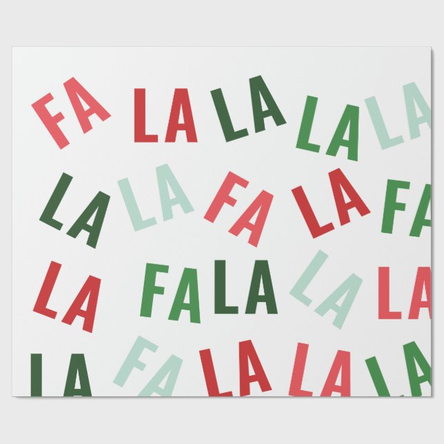 FaLaLaLa Christmas Wrapping Paper (Flat)
