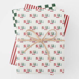 FALALALA VIBES Holiday Wrapping Paper Sheet
