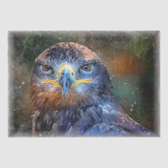 Falcon Bird Artwork Decoupage Tissue Paper (Front)
