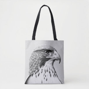 Falcon Bird Wild Nature Animal Illustration Art Tote Bag