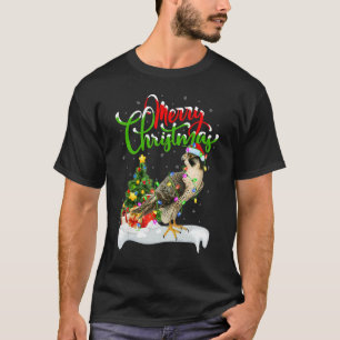 Falcon Bird   Xmas Decorations Santa Falcon Christ T-Shirt