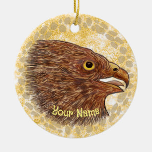 Falcon Ceramic Ornament