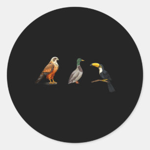 Falcon Duck Toucan Birds Subtle Anti Trump 1 Classic Round Sticker