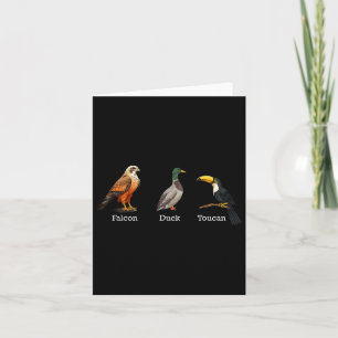 Falcon Duck Toucan Birds Subtle Anti Trump  Card
