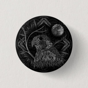 Falcon Full Moon 1 Inch Round Button