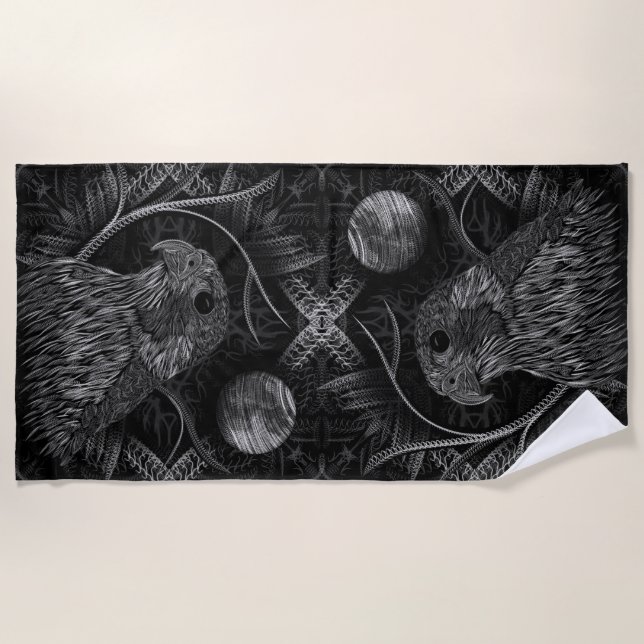 Falcon Full Moon Beach Towel (Front)