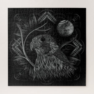 Falcon Full Moon Jigsaw Puzzle