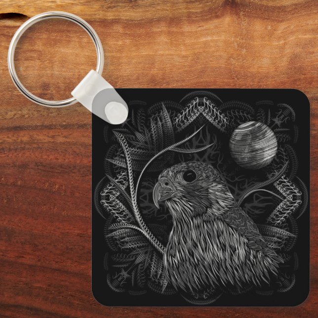 Falcon Full Moon Keychain (Front)