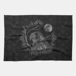 Falcon Full Moon Monogram Kitchen Towel