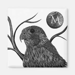 Falcon Full Moon Monogram Magnet