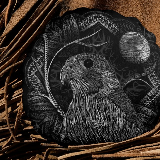 Falcon Full Moon Round Pillow (Creator Uploaded)