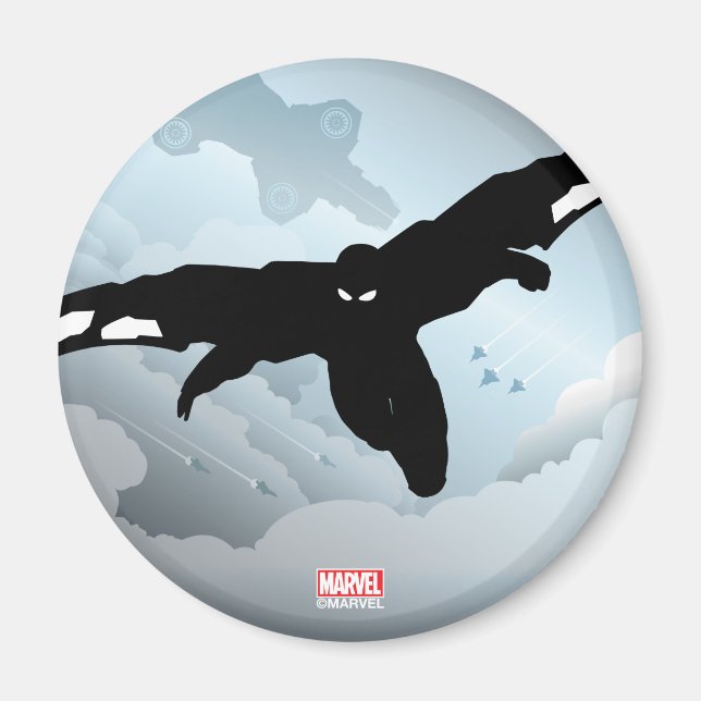 Falcon Heroic Silhouette Magnet (Front)