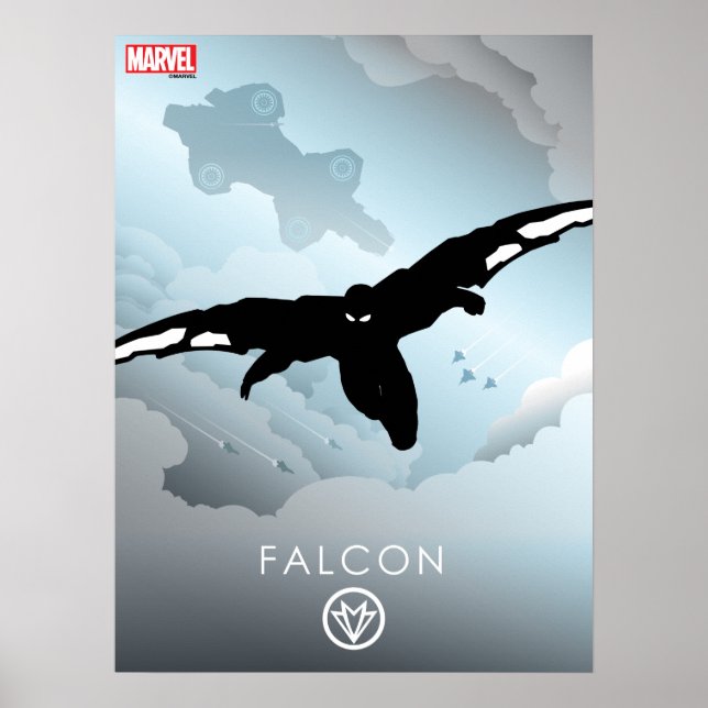Falcon Heroic Silhouette Poster (Front)