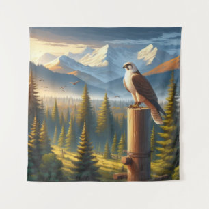 Falcon In Nature  Tapestry