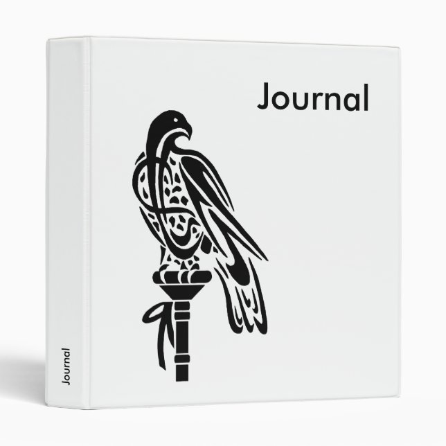 Falcon on Block Perch Binder (Front/Spine)