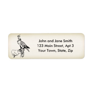 Falcon on Glove address label 2