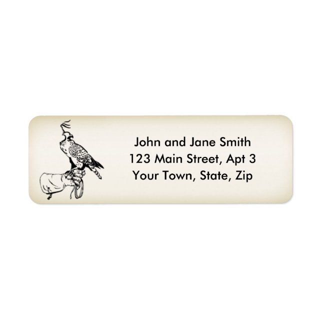 Falcon on Glove address label 2 (Front)