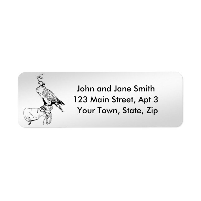 falcon on glove return address labels (Front)