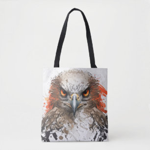 Falcon Portrait Animal Painting Wildlife Outdoors Tote Bag