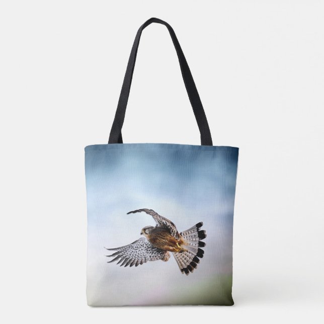 Falcon Soaring in the Sky Tote Bag (Back)
