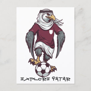 Falcon Striker with Traditional Headscarf Postcard