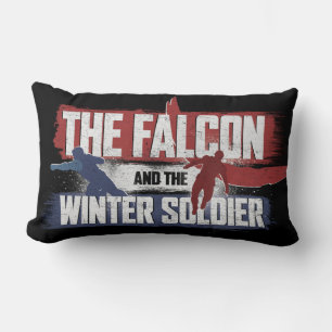 Falcon & Winter Soldier Red and Blue Graphic Lumbar Pillow