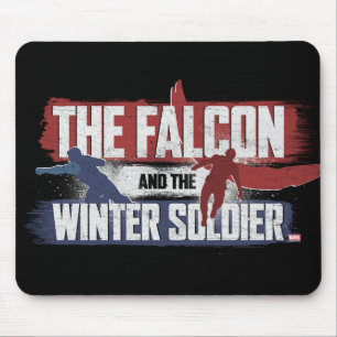 Falcon & Winter Soldier Red and Blue Graphic Mouse Pad