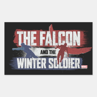Falcon & Winter Soldier Red and Blue Graphic Sticker