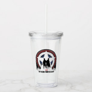 Falcon & Winter Soldier Shield Silhouettes Acrylic Tumbler