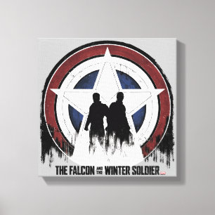 Falcon & Winter Soldier Shield Silhouettes Canvas Print